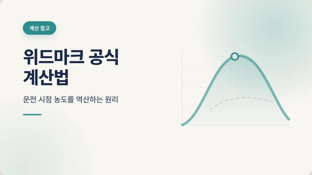 위드마크 공식 계산법 관련 안내 이미지